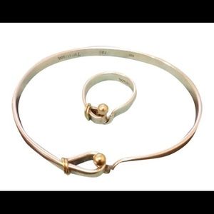 Authentic Tiffany’s Hook and Eye bracelet & ring